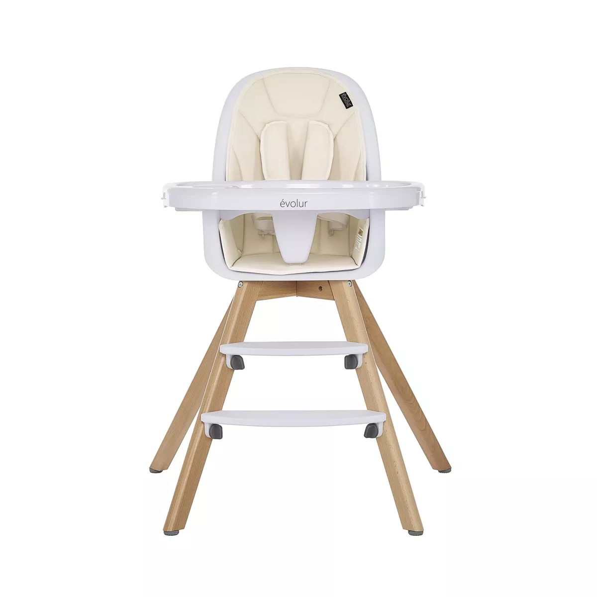  SANDINRAYLI Trona convertible portátil para bebés y niños  pequeños, silla de alimentación de 5 posiciones con bandejas desmontables y  bandeja para comer (verde) : Bebés