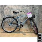 Bicicleta Huffy Nassau De 26 Pulgadas Equipada Con Una Canasta Delantera Y Un Portaequipajes Trasero