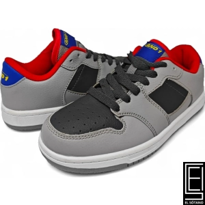 Zapatos And 1 Slam Low Gris Rojo Ad90177Bnv