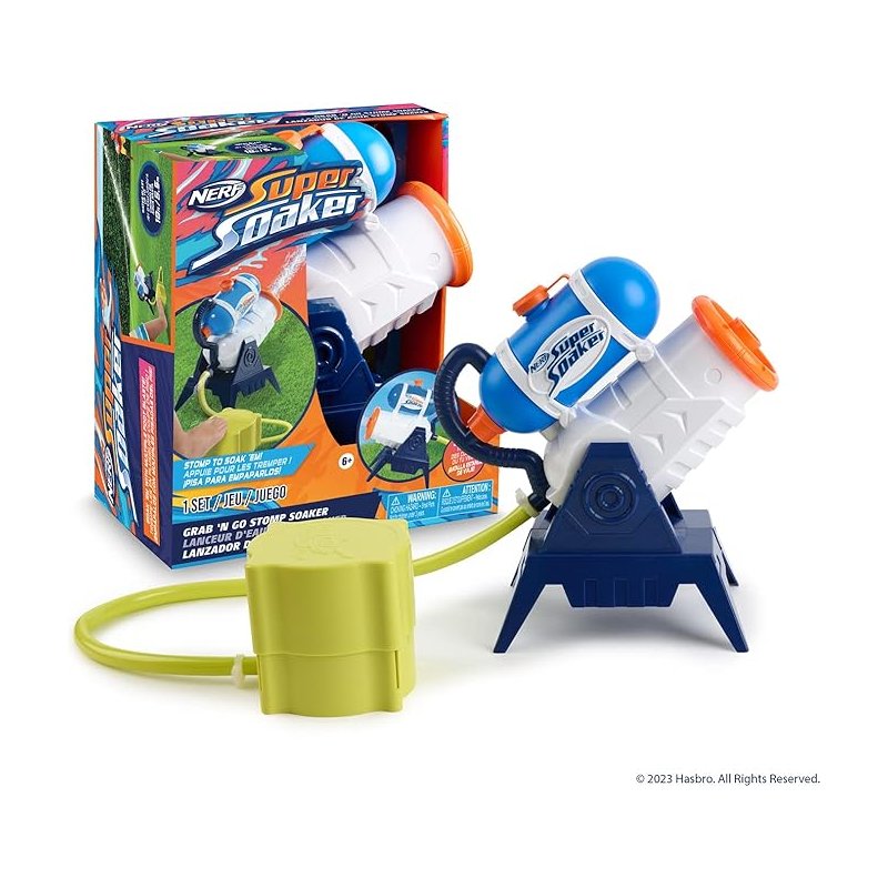 Juegos De Agua Al Aire Nerf Super Soaker Grab N Go Stomp Soaker Máquina De Chorro 771171172444