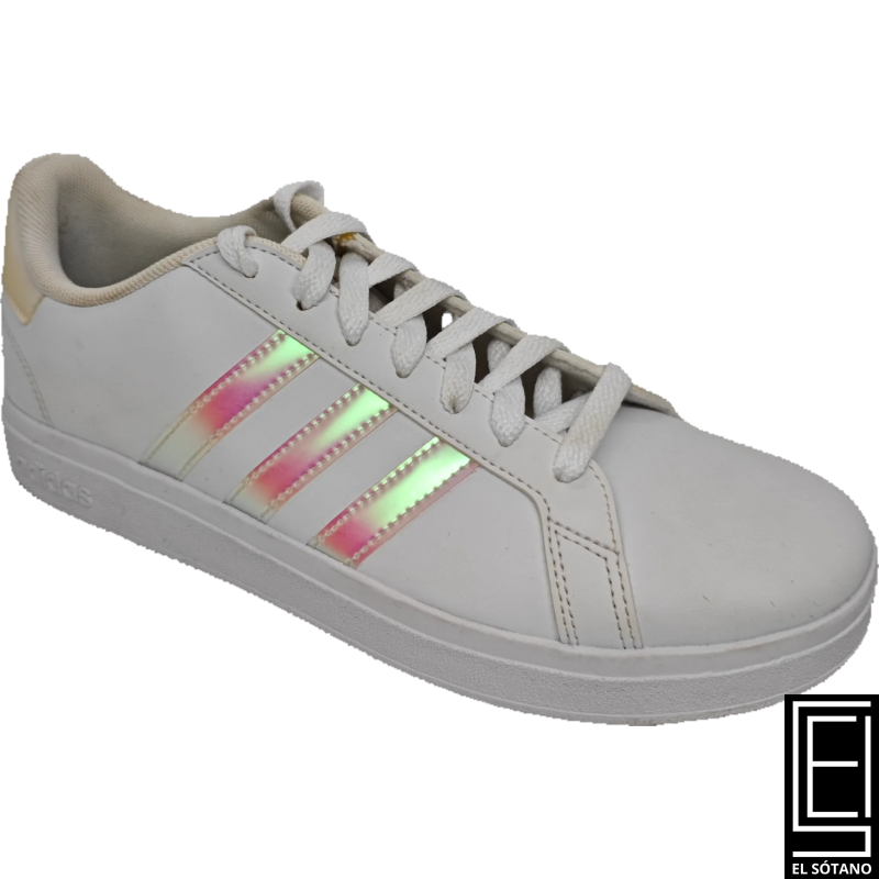 Zapatos Adidas Grand Court Rayas Iridiscentes