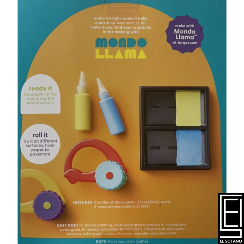 Kit De Pintura Y Manualidades Con Ruedas Mondo Llama Lavable