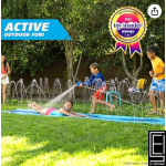 Nerf Super Soaker Blast Tobogán Acuático Para Exteriores De 16 Pies Para Niños, Incluye Lanzador De Agua Adicional.