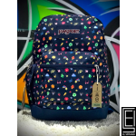Bolso Morral Jansport Cross Town Plus Azul Con Estampado Multicolor