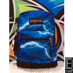 Bolso Morral Jansport Electric Bolts Rayos Azules
