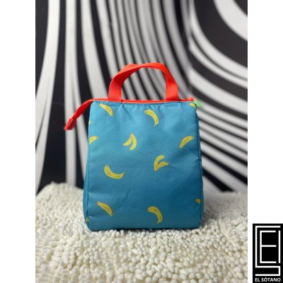 Lonchera Cat Amp Jack Térmica Turqueza Con Estampado De Banana