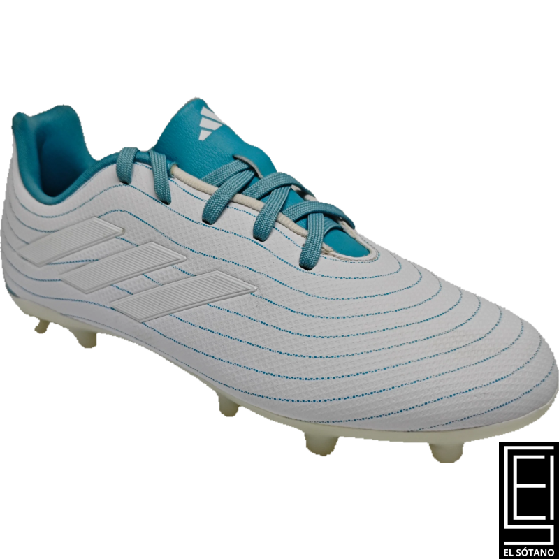 Tacos Adidas Copa Pure3 Fg En Color Blanco Con Detalles En Azul Turquesa Tacos Adidas Copa Pure3 Fg En Color Blanco Con Detalles En Azul Turquesa