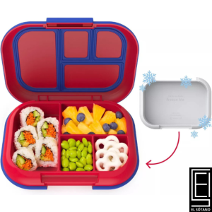 Lonchera Bentgo Kids Chill Estilo Bento 4 Compartimentos Y Bolsa De Hielo Extraíble