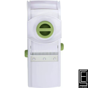 Mandolina Rebanadora Goodcook Ready Herramienta De Cocina Plástico Y Acero Inoxidable Lavable A Mano Verde Y Plateada