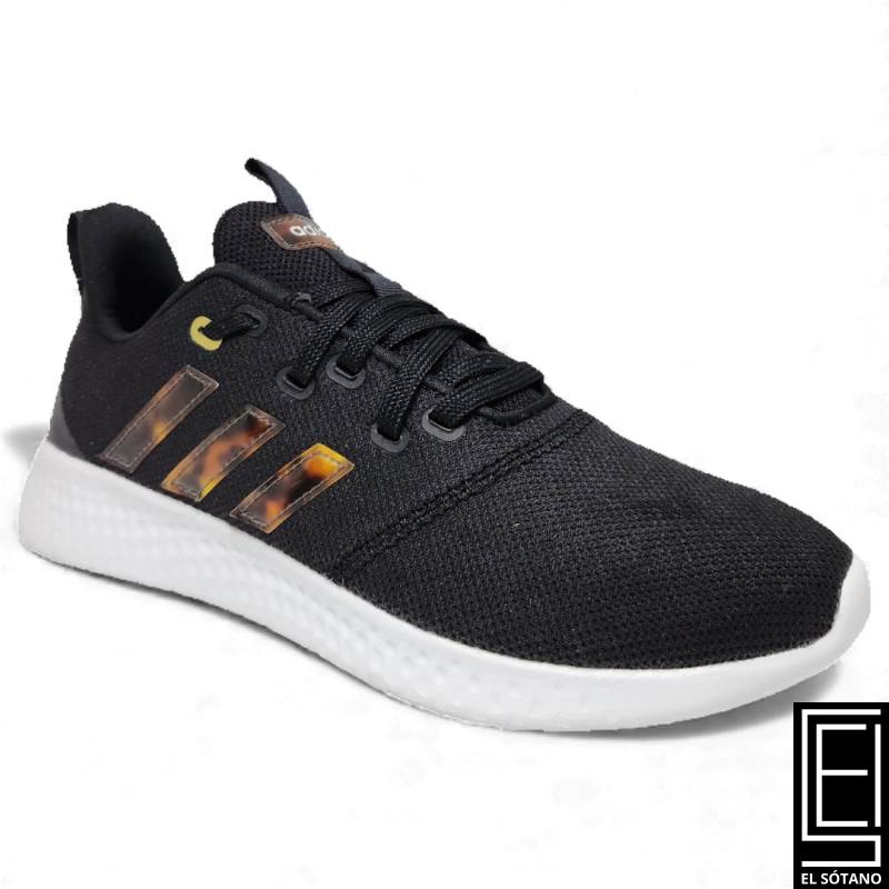 Zapatos Adidas Puremotion Negro Con Diseño Dorado