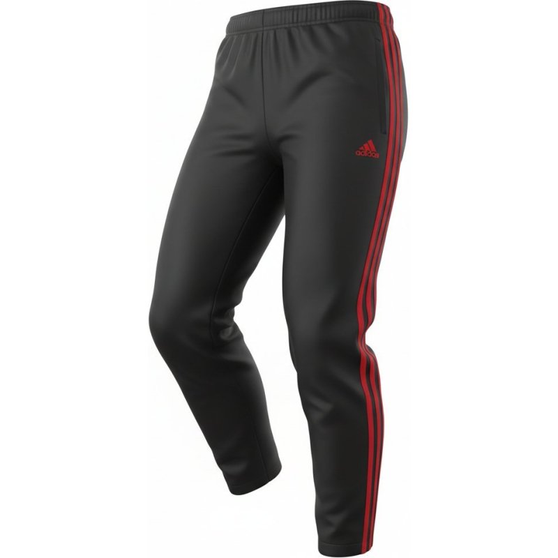 Pantalón Deportivo Adidas Essentials Aeroready Negro Detalles Rojos