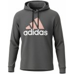Sueter Adidas Essentials Gris Logo Rosa Vieja
