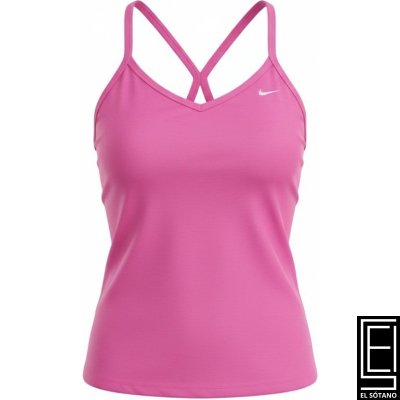 Top Nike Indy Dri-Fit Rosa Logo Blanco