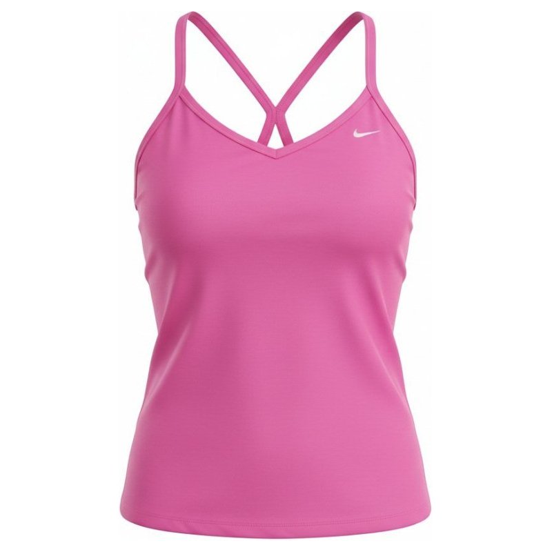 Top Nike Indy Dri-Fit Rosa Logo Blanco Top Nike Indy Dri-Fit Rosa Logo Blanco