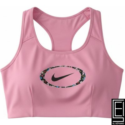 Top Nike Swoosh Rosa Con Un Logotipo Floral
