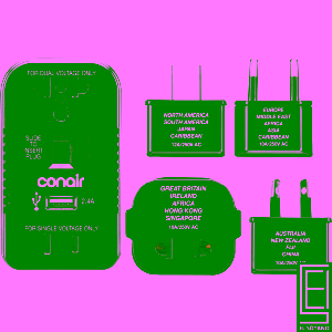 Adaptador De 2 Enchufes Travel Smart By Conair Con Puerto Usb Adaptador Con 3 Enchufes