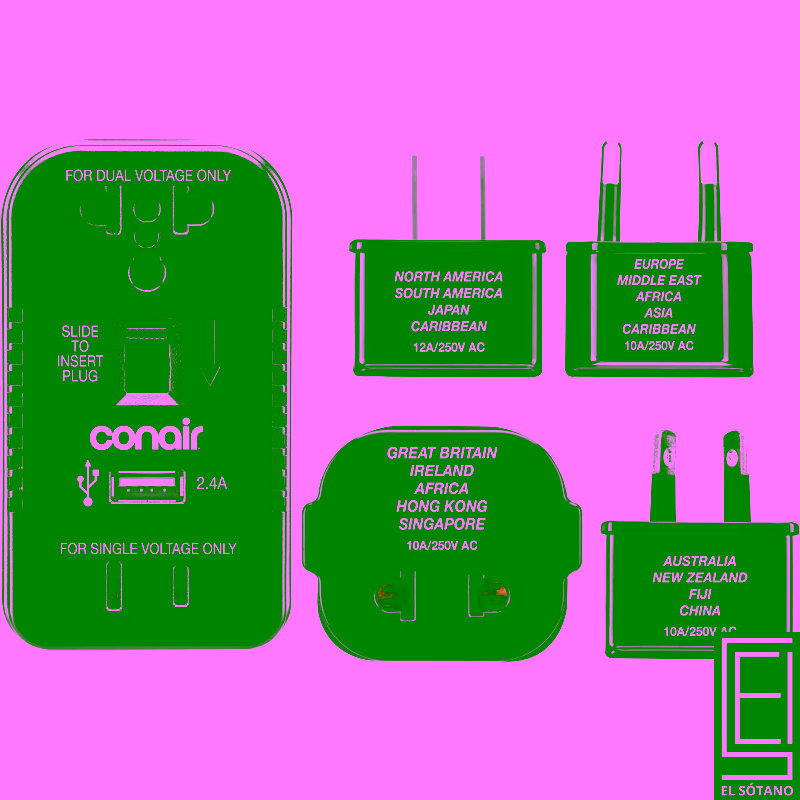 Adaptador De 2 Enchufes Travel Smart By Conair Con Puerto Usb Adaptador Con 3 Enchufes