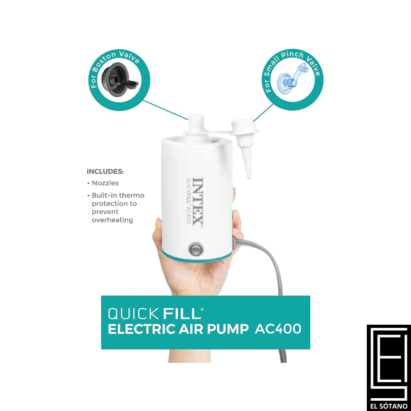 Bomba De Aire - Blanca Intex Ac400 Bomba Eléctrica De Cilindro 120 V Con Reducción De Ruido