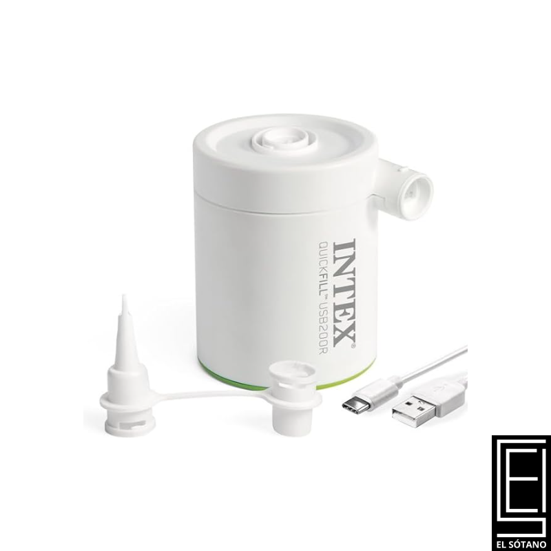 Bomba De Aire - Blanca Intex Usb200R Minibomba De Aire Recargable Usb Quick Fill Cylinder