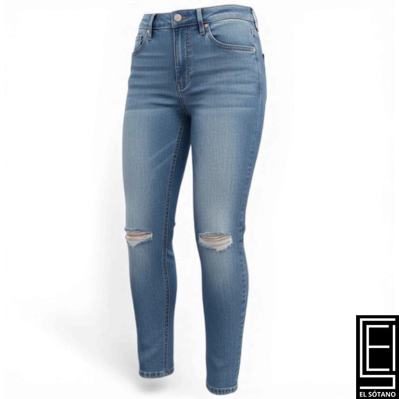 Pantalon Wild Fable Skinny Azul Claro Con Desgates