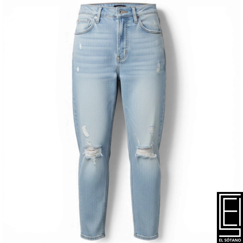 Pantalon Wild Fable Skinny Azul Claro Con Desgarres En Las Rodillas