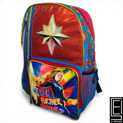 Bolso Morral Capitana Marvel Rojo Y Azul
