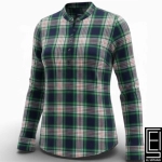 Camisa Land End Casual De Cuadro Verde Y Azul Marino