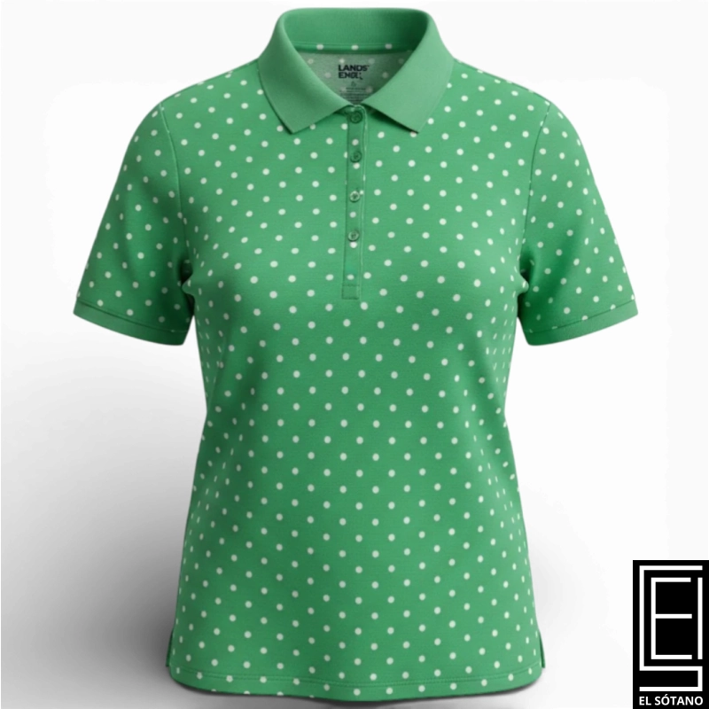 Chemis Land End Verde Lunares Blancos