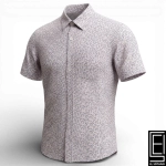 Camisa Kenneth Cole Manga Corta Estampado Texturizado