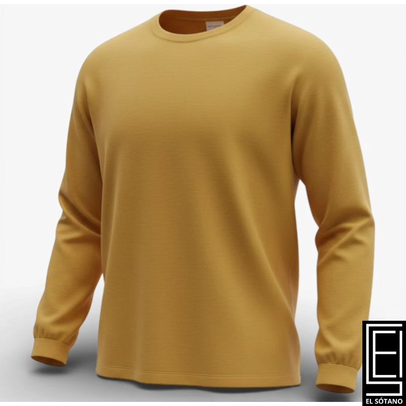 Camisa Land End Manga Larga Color Mostaza