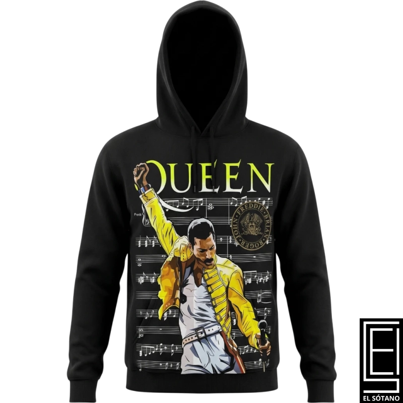 Hoodies Sudadera Con Capucha Queen Freddie Mercury Y El Emblema Queen Crest
