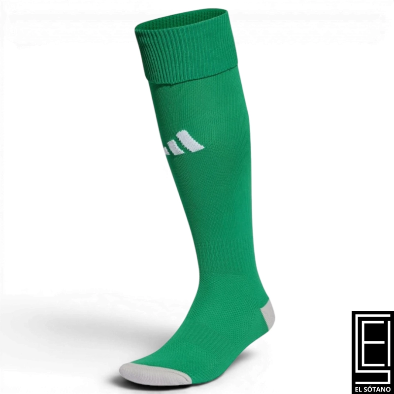 Medias Adidas Milano 23 Verde Con Franjas Blancas