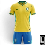 Franela Short Conjunto Mundial De Futbol Jugador Brasil