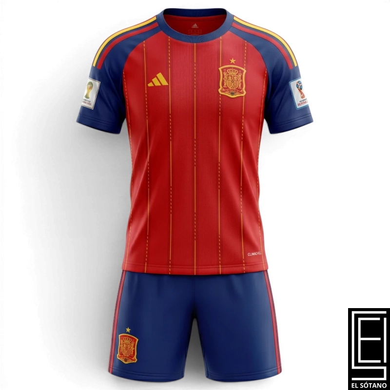 Franela Short Conjunto Mundial De Futbol Jugador España