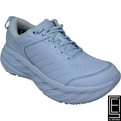 Hoka Bondi Sr En Color Azul Claro Con Una Suela Antideslizante Gruesa