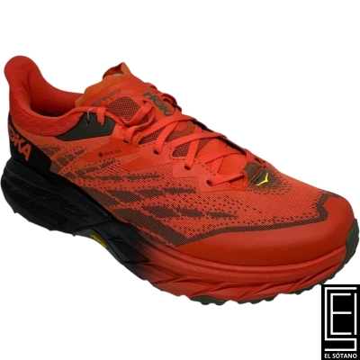 Zapatos Hoka Speedgoat 5 Gtx Rojo Fiesta Y Su Suela Vibram Megagrip