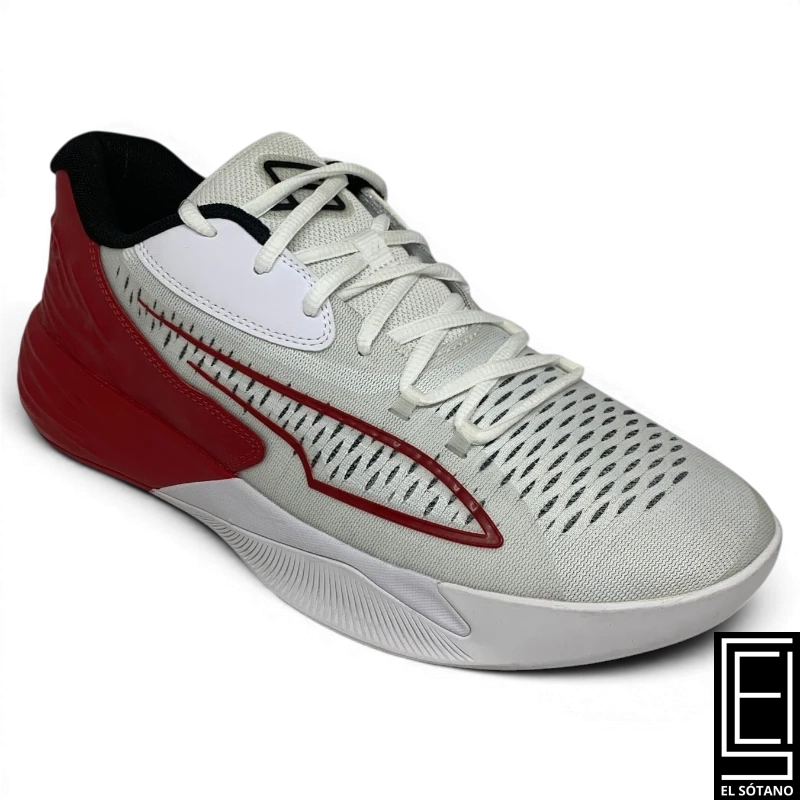 Zapatos Puma Stewie 1 Team En Color Blanco Y Rojo Tango