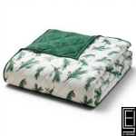 Juego De Edredón Hallmark Queen De Franela Con Estampado De Vegetación 735732641572