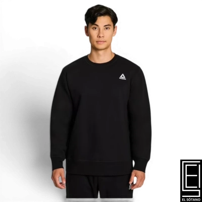 Sueter Reebok Rbk Cvc Fleece Crew Charcoal Heather Negro