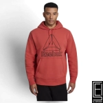 Sueter Reebok Rbk Logo Hoodie Baked Apple Rojo