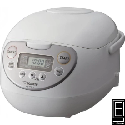 Arrocera Y Calentador Zojirushi Micom De 55 Tazas - Blanco Y Beige