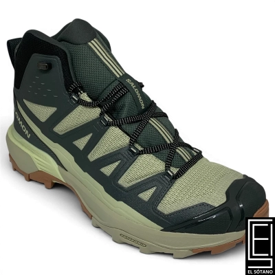 Zapatos Botas Salomon Quest 4 Gtx En Color Gris Con Detalles En Verde Senderismo