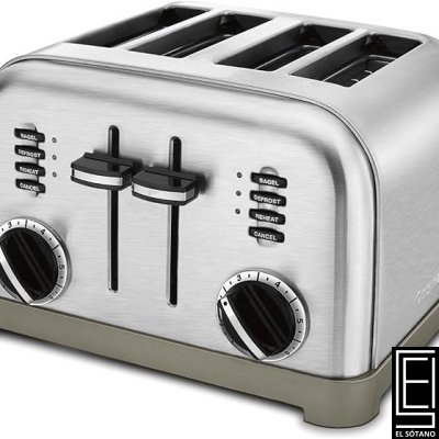 Tostadora Clásica De Metal Cuisinart Para 4 Rebanadas Modelo Cpt-180P1